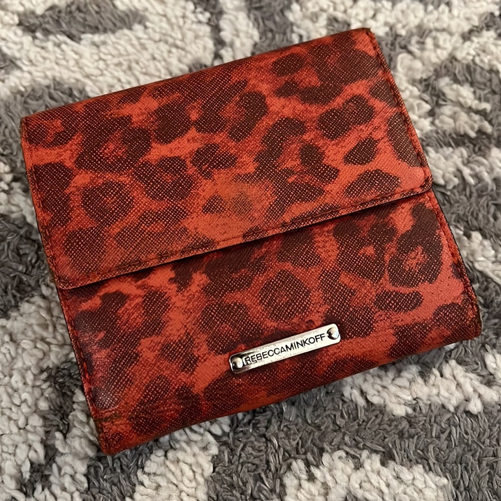 Rebecca Minkoff wallet, red leopard, pre-loved! - Picture 2 of 8